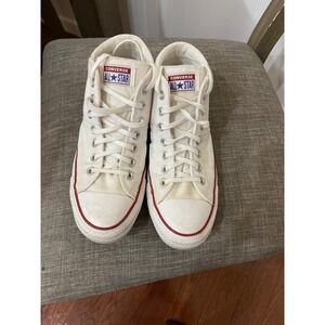 Converse All‎ Star Mid Top White Canvas Sneakers Classic Casual Shoes W10